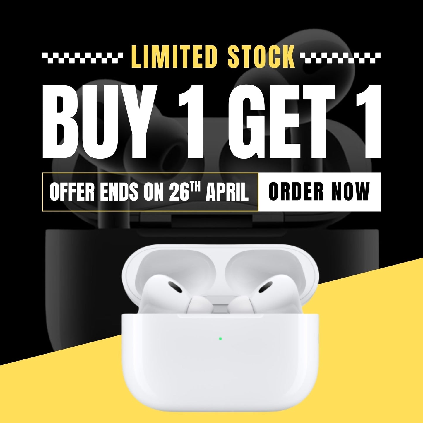 AirPods pro(2nd Generation) 1 Year warranty Buy 1 Get 1